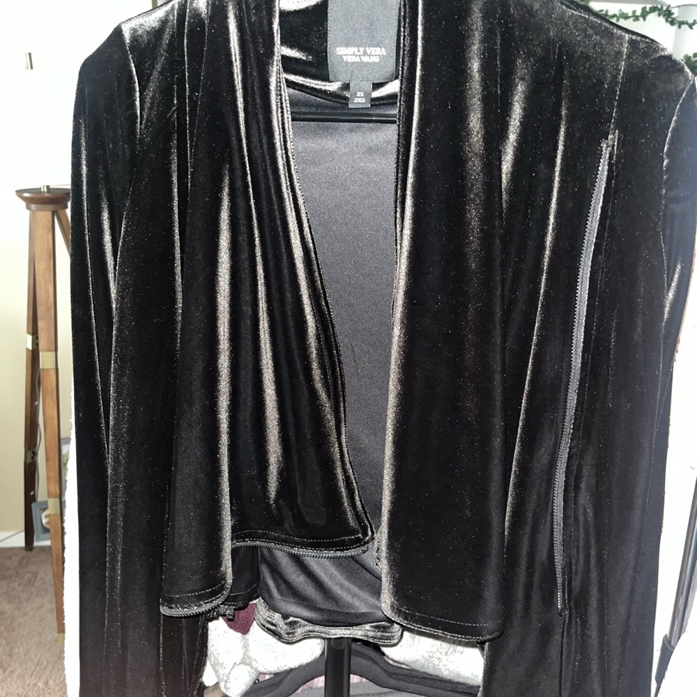 Simply Vera Vera Wang Black Velvet Blazer